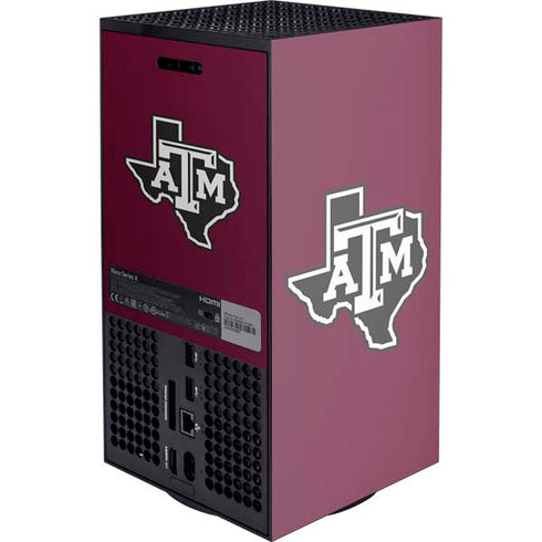 Texas A&M University Black Logo XBox Series X Digital Edition Console Skin